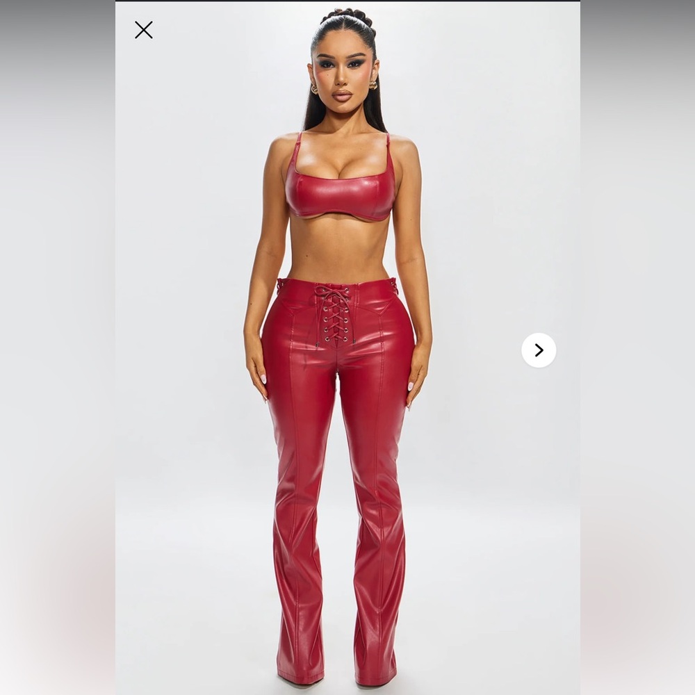 Fashion Nova Women's Red 2 Piece Top & Lace-Up Pants
Janet Guzman Collection